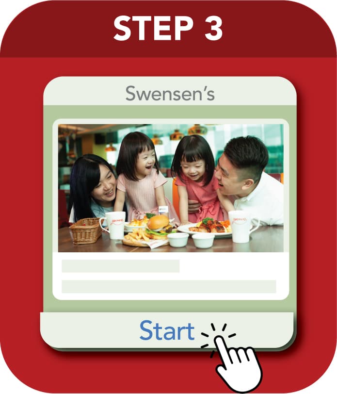 Step 3: tap Start in Swensen’s Chatbot.